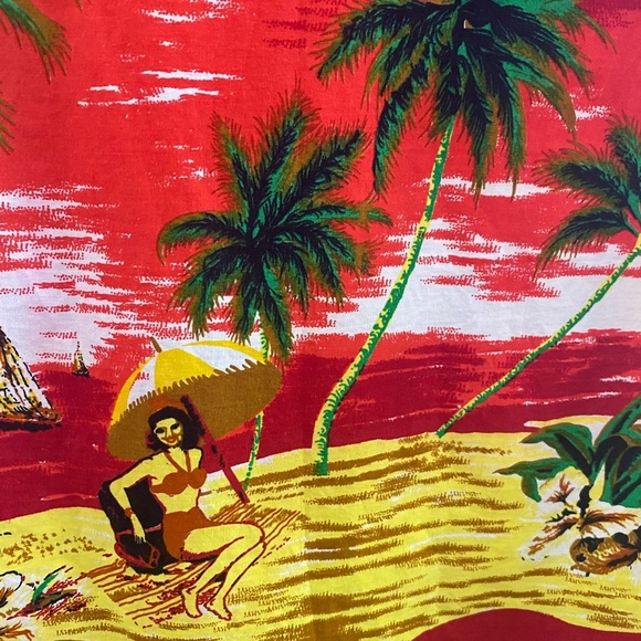 Men’s Island Button Down Tropical Shirt Dadcore Vacation Smartcore Island Wear - Picture 7 of 8